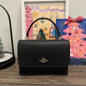 NWT Coach Klare Top Handle Bag Leather CY686 Gold/Black